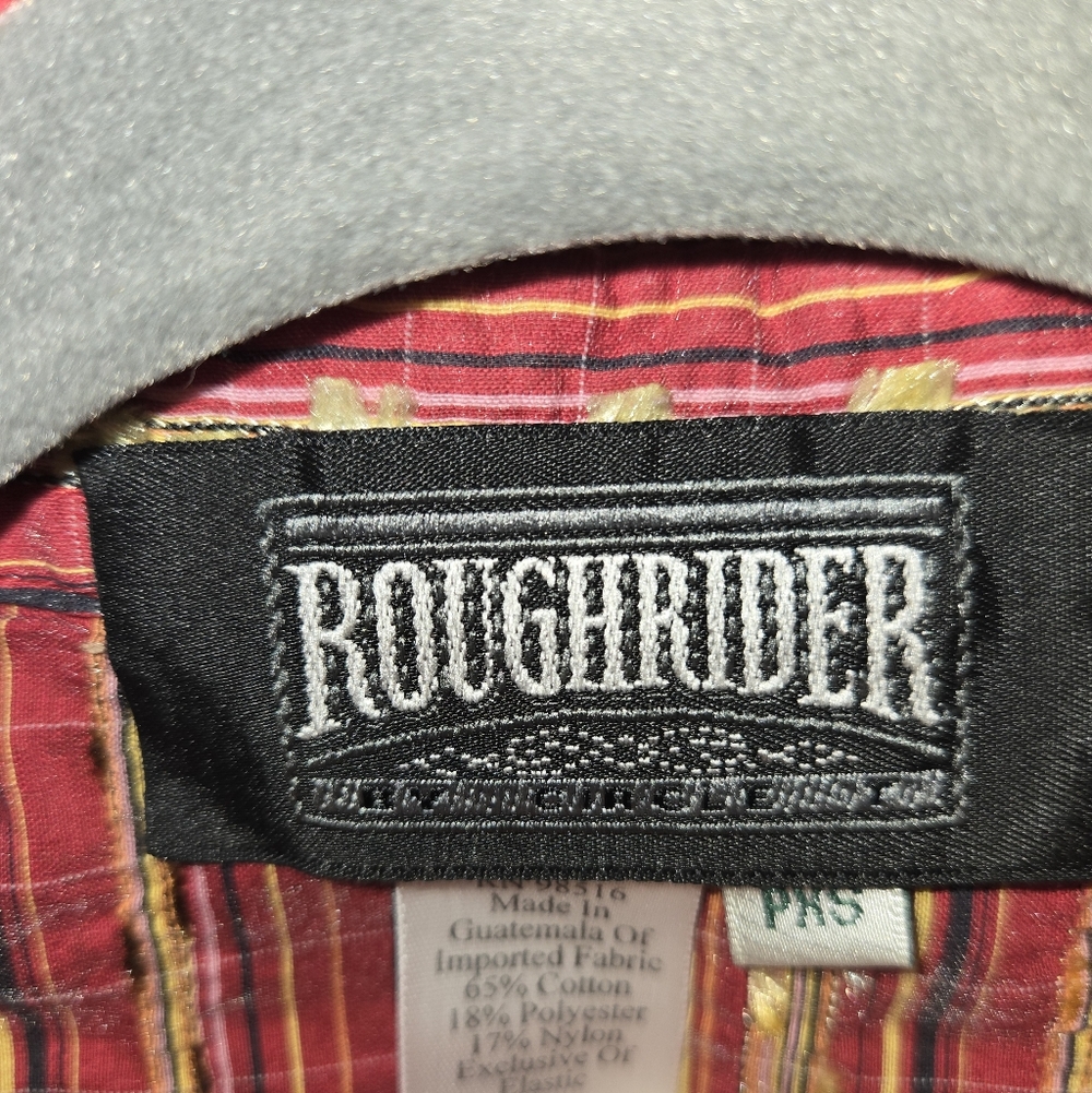 Vintage Y2K Maximalist Women's Roughrider By Circle T 3/4 Sleeve Button Up Top - Picture 6 of 10